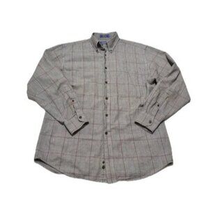 Pendleton Canterbury Cloth Wool Blend Check Pattern Long Sleeve Size Large READ